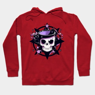 black coffee magic skull Hoodie